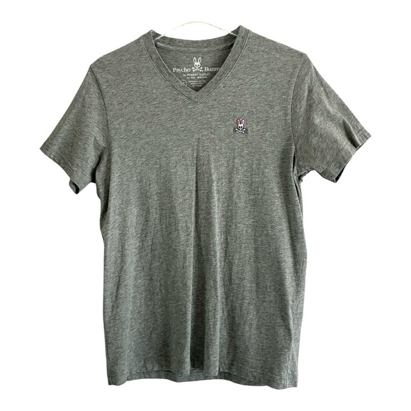 Psycho Bunny V-Neck Short Sleeve Gray T-Shirt - Picture 8 of 8